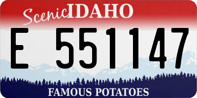 ID license plate E551147