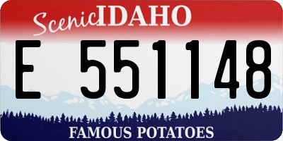 ID license plate E551148