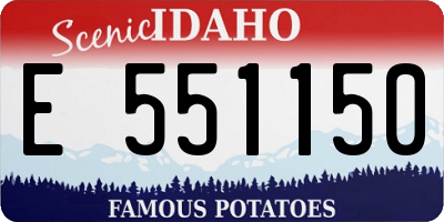 ID license plate E551150