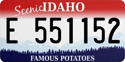 ID license plate E551152