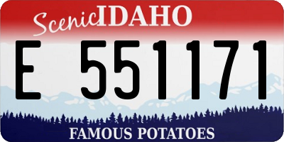 ID license plate E551171