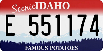 ID license plate E551174
