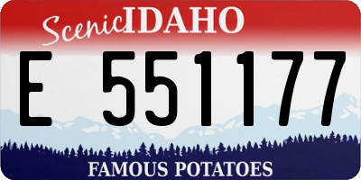 ID license plate E551177