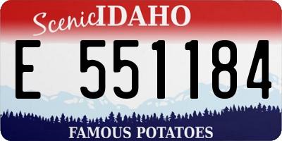 ID license plate E551184