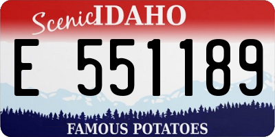 ID license plate E551189