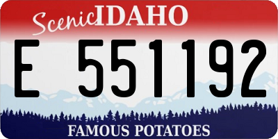 ID license plate E551192