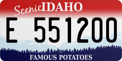 ID license plate E551200