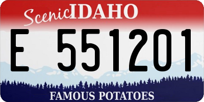 ID license plate E551201
