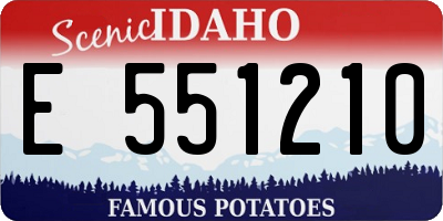 ID license plate E551210