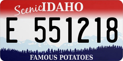 ID license plate E551218