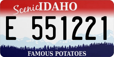 ID license plate E551221