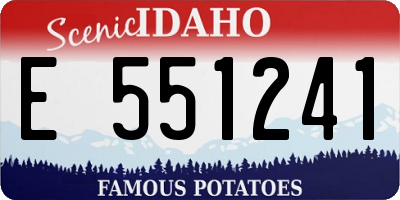 ID license plate E551241