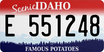 ID license plate E551248