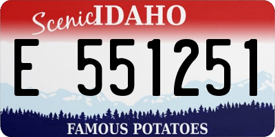 ID license plate E551251