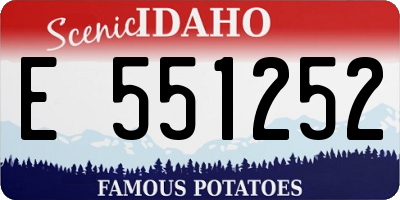 ID license plate E551252