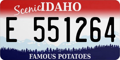 ID license plate E551264