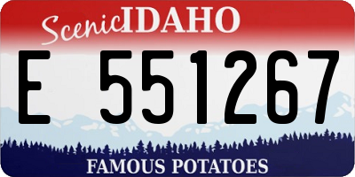 ID license plate E551267