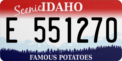 ID license plate E551270