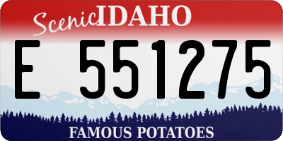 ID license plate E551275