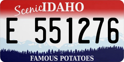 ID license plate E551276