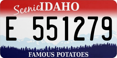 ID license plate E551279