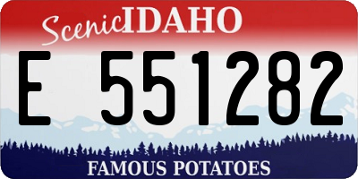 ID license plate E551282