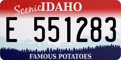 ID license plate E551283