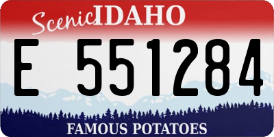 ID license plate E551284