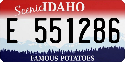 ID license plate E551286