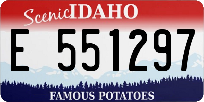 ID license plate E551297