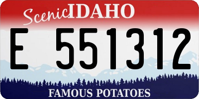 ID license plate E551312