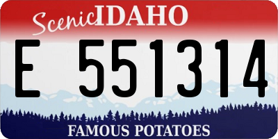 ID license plate E551314