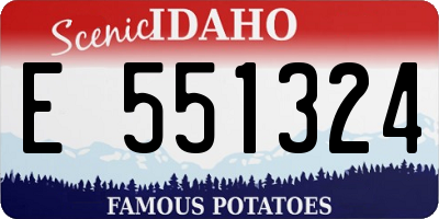 ID license plate E551324