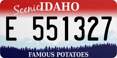 ID license plate E551327