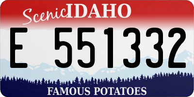 ID license plate E551332