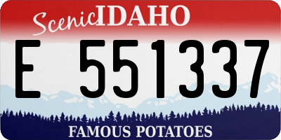 ID license plate E551337