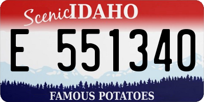 ID license plate E551340