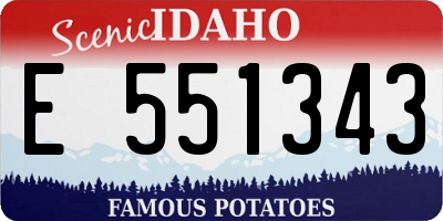 ID license plate E551343