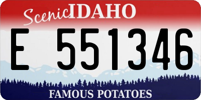 ID license plate E551346
