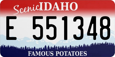 ID license plate E551348