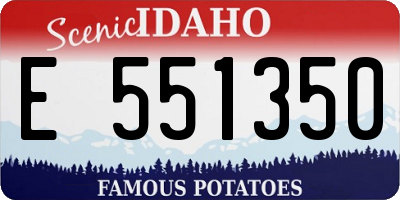 ID license plate E551350