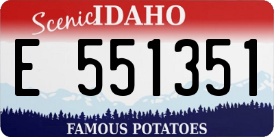 ID license plate E551351