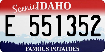 ID license plate E551352