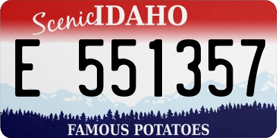 ID license plate E551357