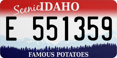 ID license plate E551359