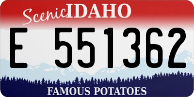 ID license plate E551362