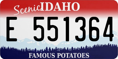 ID license plate E551364
