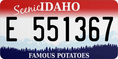 ID license plate E551367
