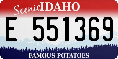 ID license plate E551369