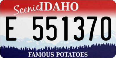 ID license plate E551370